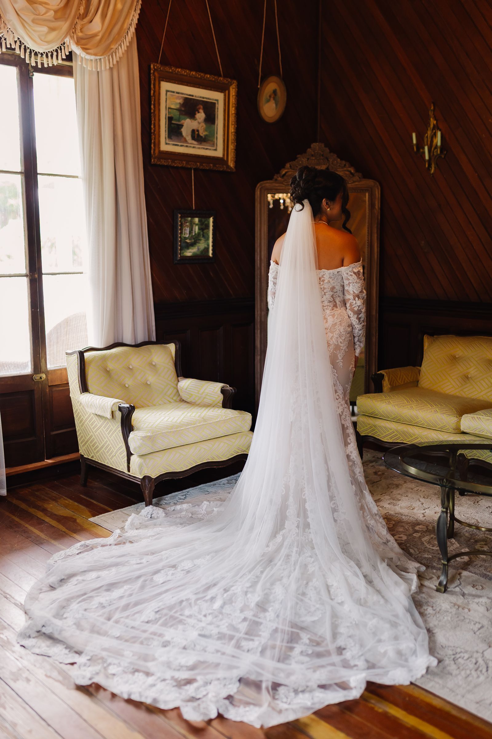A bride in the parlour