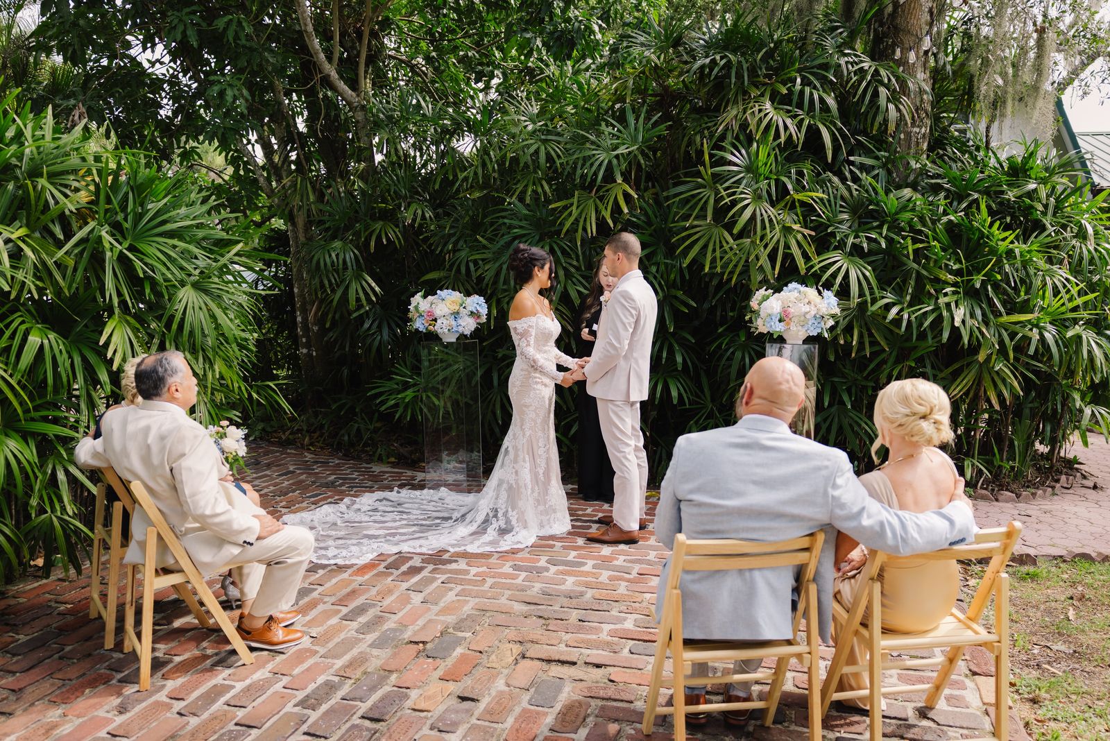 A ceremony in the garden